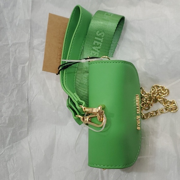 Steve Madden‎ bwaldo green flare wristlet belt bum bag with 3 removable straps - Picture 4 of 12